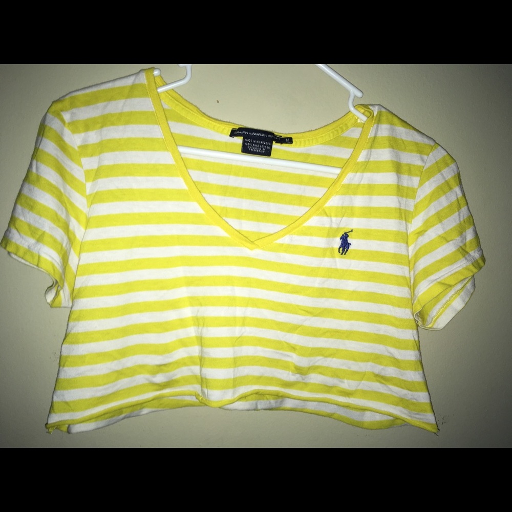Yellow Polo Ralph Lauren crop top